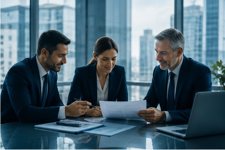 Equipo Tandem Group en reunión de trabajo con un cliente